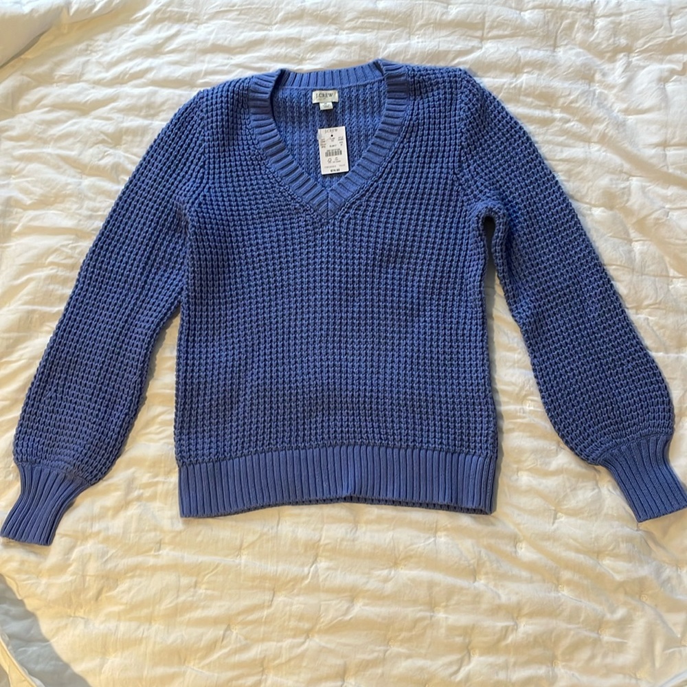 NWT Jcrew Factory periwinkle v neck sweater